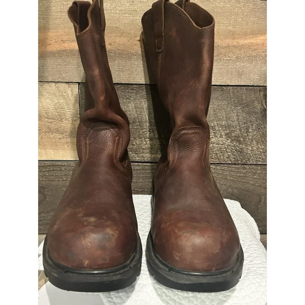 IRON‎ AGE IA0194 Wellington Boot Sz 13 W Brown Composite Toe Yarder